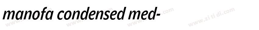 manofa condensed med字体转换